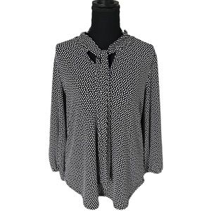 ADRIANNA PAPELL Business Casual Polka- Dolt, 3/4 Sleeve Blouse